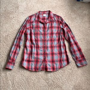 JCrew Plaid Button Down Sz M